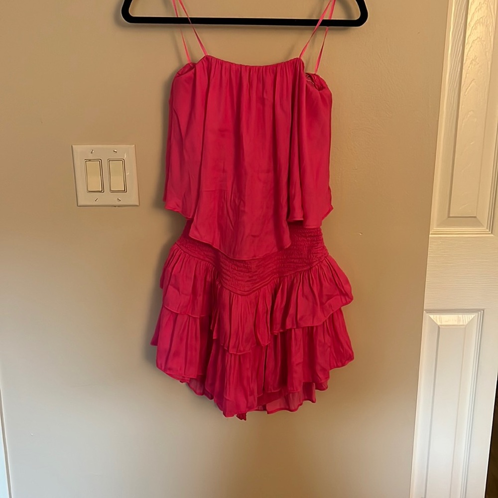 AKIRA Strapless Hot Pink Romper